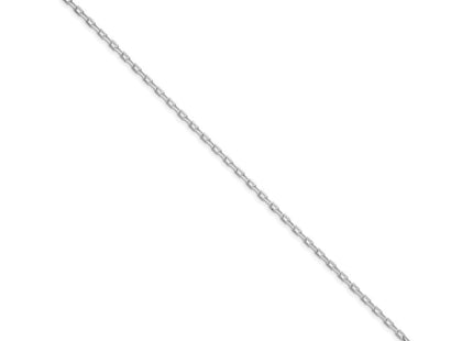 Sterling Silver Rhodium-plated Diamond-cut Long Link Cable Bracelet