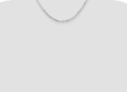Sterling Silver Diamond-cut Long Link Cable Chain (Style QAR080-16)