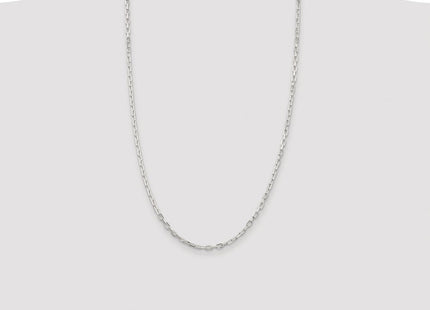 Sterling Silver Rhodium-plated Diamond-cut Long Link Cable Chain (Style QAR080R-26)
