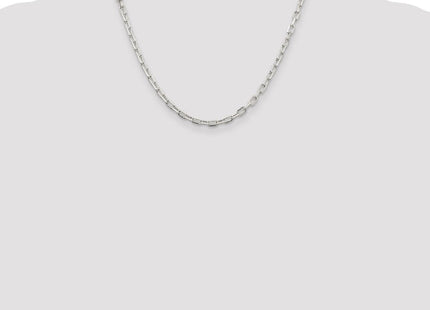 Sterling Silver Diamond-cut Long Link Cable Chain (Style QAR100-18)