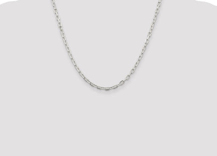 Sterling Silver Diamond-cut Long Link Cable Chain (Style QAR100-20)