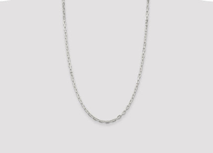 Sterling Silver Diamond-cut Long Link Cable Chain (Style QAR100-26)