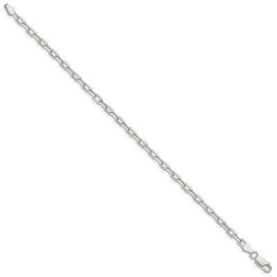 Sterling Silver Diamond-cut Long Link Cable Chain, 26 x 3.75mm