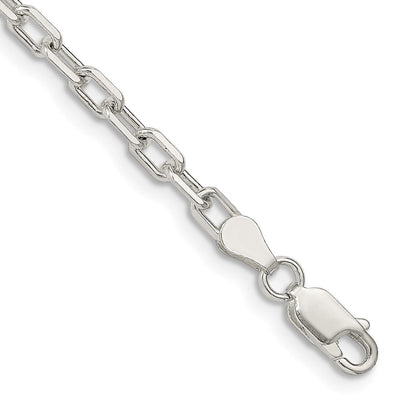 Sterling Silver Diamond-cut Long Link Cable Chain, 26 x 3.75mm