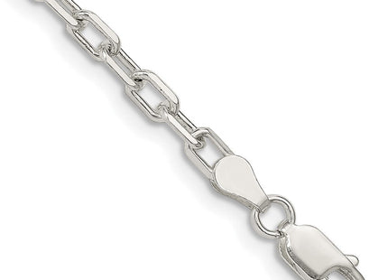 Sterling Silver Diamond-cut Long Link Cable Bracelet
