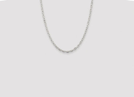 Sterling Silver Rhodium-plated Diamond-cut Long Link Cable Chain (Style QAR100R-22)