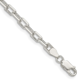 Sterling Silver Diamond-cut Long Link Cable Chain (Style QAR120-8)