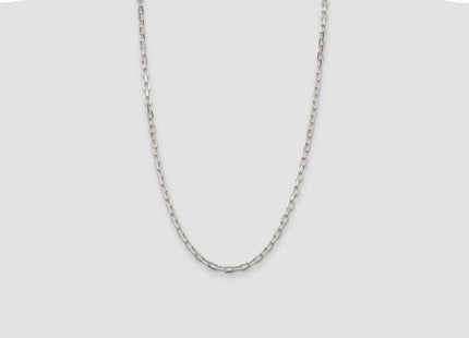 Sterling Silver Rhodium-plated Diamond-cut Long Link Cable Chain (Style QAR120R-26)