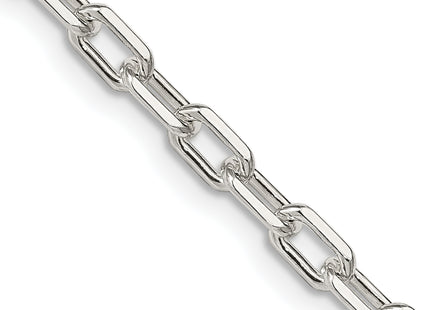Sterling Silver Diamond-cut Long Link Cable Chain, 18 x 4.5mm
