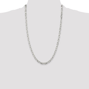 Sterling Silver Diamond-cut Long Link Cable Chain (Style QAR150-26)