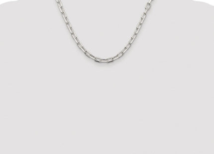 Sterling Silver Rhodium-plated Diamond-cut Long Link Cable Chain (Style QAR150R-18)