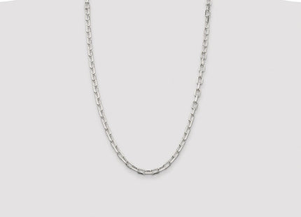 Sterling Silver Rhodium-plated Diamond-cut Long Link Cable Chain (Style QAR150R-26)