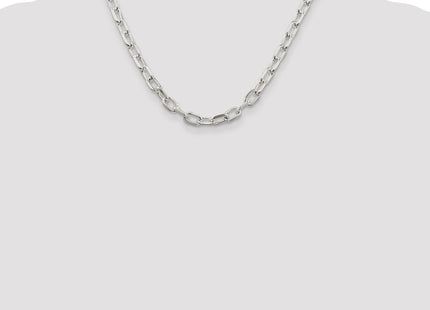 Sterling Silver Diamond-cut Long Link Cable Chain (Style QAR180-18)