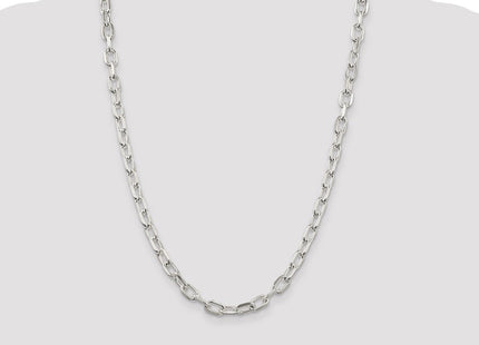 Sterling Silver Diamond-cut Long Link Cable Chain (Style QAR180-24)