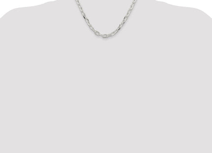Sterling Silver Diamond-cut Long Link Cable Chain (Style QAR200-18)