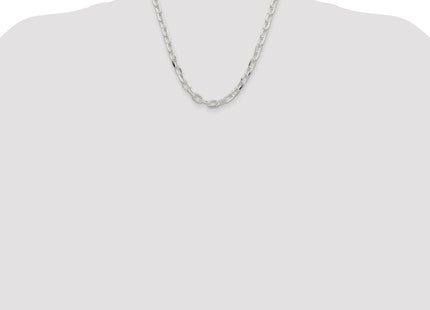 Sterling Silver Diamond-cut Long Link Cable Chain (Style QAR200-20)