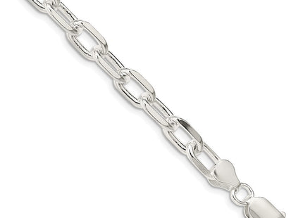 Sterling Silver Diamond-cut Long Link Cable Bracelet