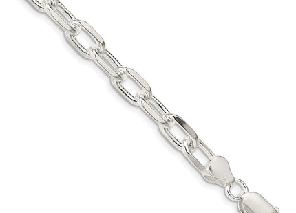 Sterling Silver Diamond-cut Long Link Cable Chain (Style QAR200-8)