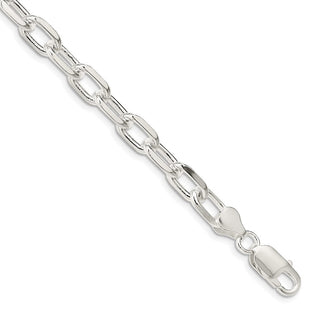 Sterling Silver Diamond-cut Long Link Cable Chain (Style QAR200-8)