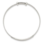 Sterling Silver Polished Adjustable ID Baby Bangle Bracelet view 2