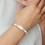 Sterling Silver Polished Adjustable ID Baby Bangle Bracelet view 3
