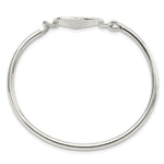 Sterling Silver Polished Engravable Heart Bangle view 2