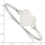 Sterling Silver Polished Engravable Heart Bangle view 4
