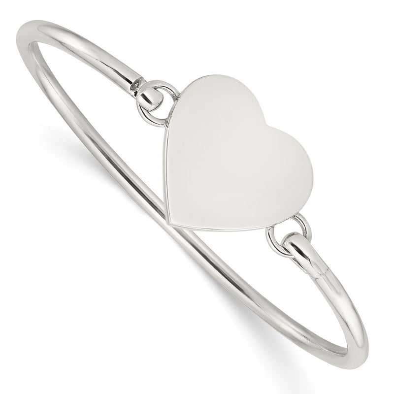 Sterling silver heart bangle