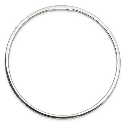 Sterling Silver Squared Edge Slip-on Bangle Bracelet