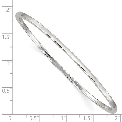 Sterling Silver Squared Edge Slip-on Bangle Bracelet