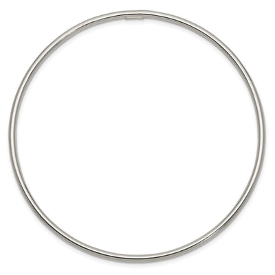 Sterling Silver Rhodium-plated Slip-on Bangle Bracelet