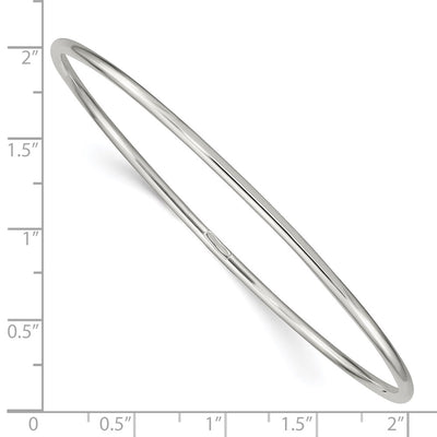 Sterling Silver Rhodium-plated Slip-on Bangle Bracelet
