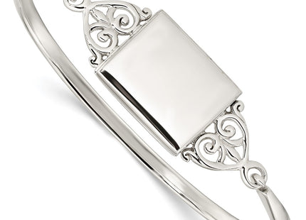 Sterling silver locket bangle