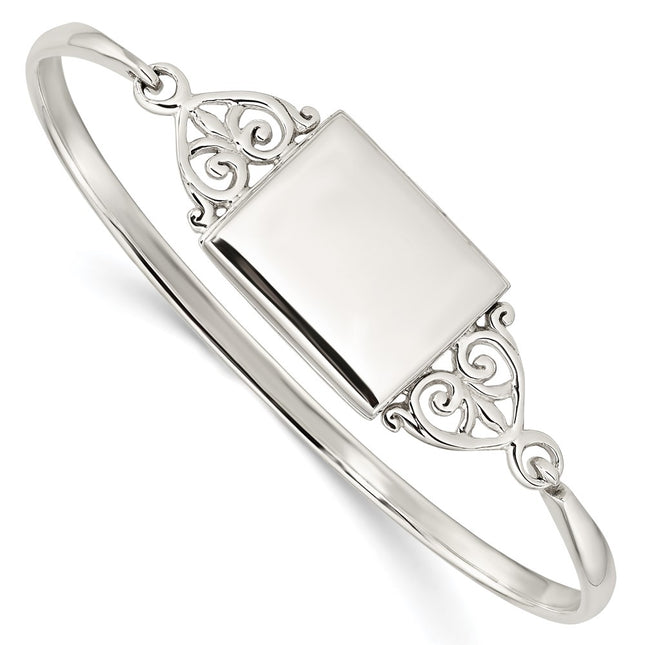 Sterling silver locket bangle