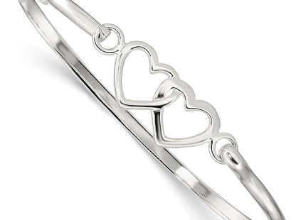 Sterling silver heart bangle