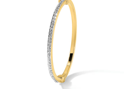 Diamond Fascination Diamond Mystique Sterling Silver 18K Gold-plated Diamond Baby Bangle