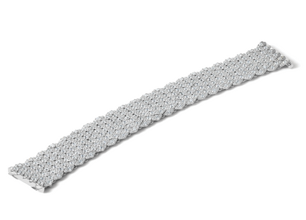 Sterling Shimmer Sterling Silver Rhodium-plated 6. 759 Stone CZ Mesh Bracelet