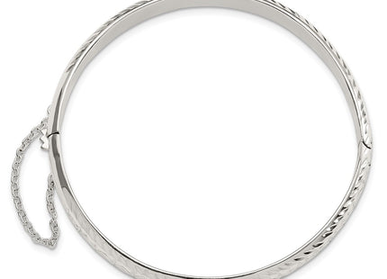 Sterling silver bangle, alternate view