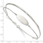 Sterling Silver Polished ID Bangle view