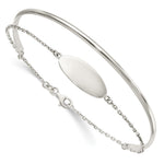 Sterling Silver Polished ID Bangle view