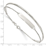 Sterling Silver Polished ID Bangle view