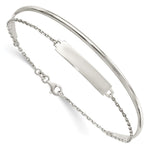 Sterling Silver Polished ID Bangle view