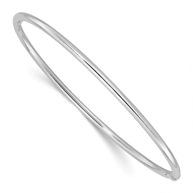Sterling Silver Rhodium-plated Slip-on Bangle