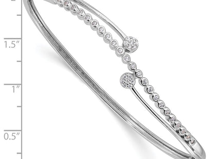 Sterling silver cubic zirconia bangle, another view