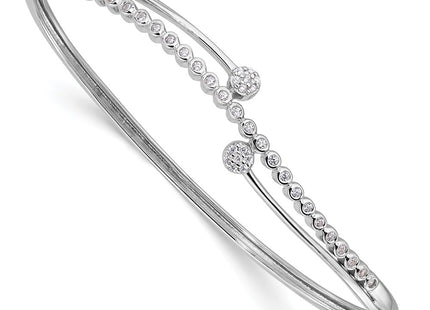 Sterling silver cubic zirconia bangle