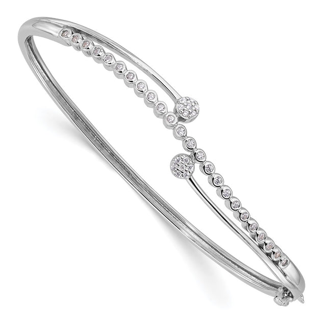 Sterling silver cubic zirconia bangle