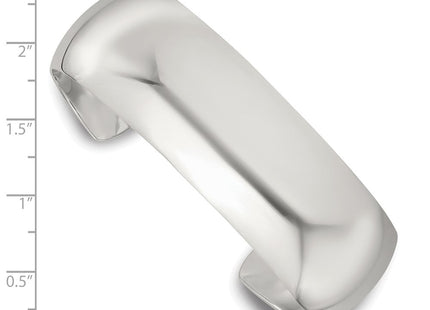 Sterling Silver Polished Domed Cuff Bangle (Style QB1549)
