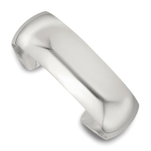 Sterling Silver Polished Domed Cuff Bangle (Style QB1549)