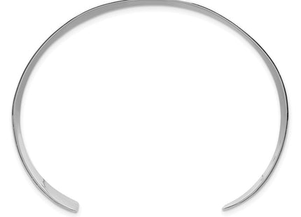 Sterling Silver Polished Flat Cuff Bangle (Style QB1557)
