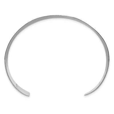 Sterling Silver Polished Flat Cuff Bangle